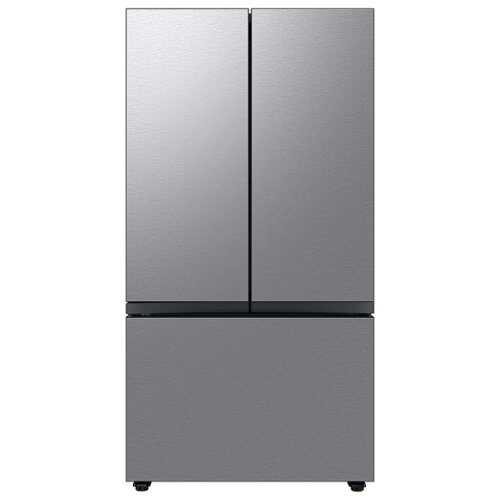 Rent to own Samsung - BESPOKE 24 cu. ft. French Door Counter Depth Smart Refrigerator with Beverage Center - Stainless Steel