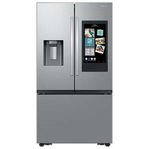 Rent To Own - Samsung - 30 cu. ft. 3-Door French Door Smart Refrigerator with Family Hub - Stainless Steel