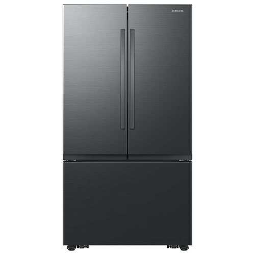Rent to own Samsung - 32 cu. ft. 3-Door French Door Smart Refrigerator with Dual Auto Ice Maker - Matte Black