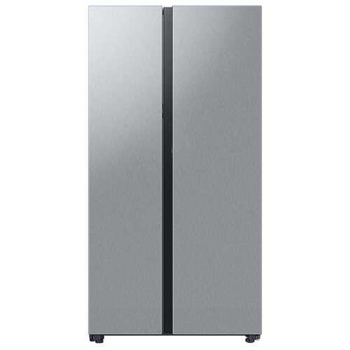 Rent to own Samsung - BESPOKE Side-by-Side Counter Depth Smart Refrigerator with Beverage Center - Stainless Steel