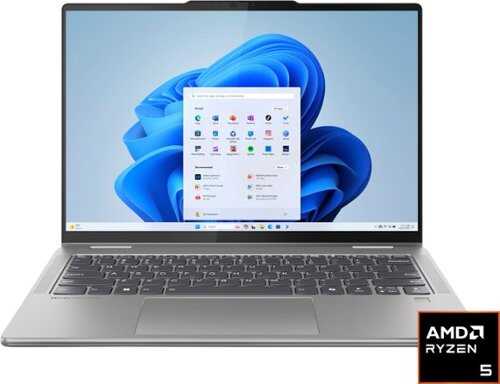 Rent to own Lenovo - Yoga 7 2-in-1 14" 2K Touchscreen Laptop - AMD Ryzen 5 8640HS with 8GB Memory - 512GB SSD - Artic Grey