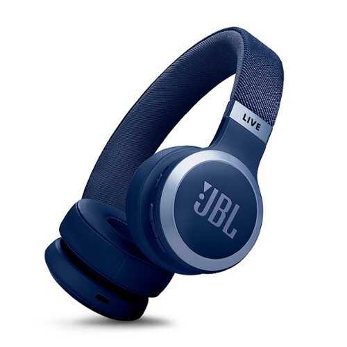 Rent to own JBL - Wireless On-Ear Headphones with True Adaptive Noise Cancelling - Blue