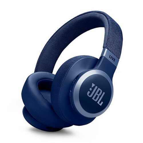 Rent to own JBL - Wireless Over-Ear Headphones with True Adaptive Noise Cancelling - Blue