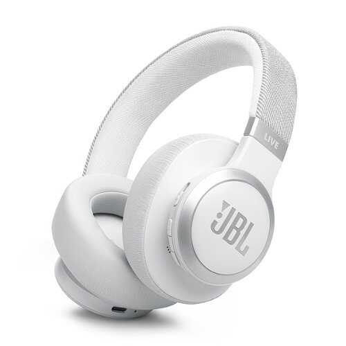 Rent to own JBL - Wireless Over-Ear Headphones with True Adaptive Noise Cancelling - White