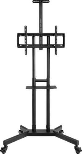 Rent to own Insignia™ - Mobile TV Cart with Shelves for Most 32-90" TVs - Black