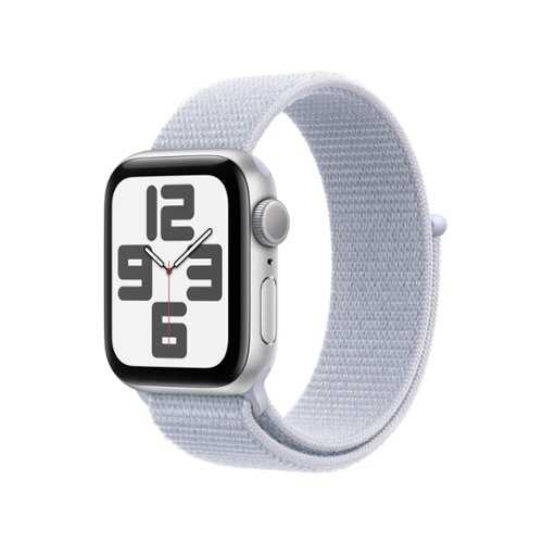 Rent to own Apple Watch SE (GPS) 40mm Aluminum Case with Blue Cloud Sport Loop - One Size - Silver