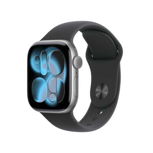 Rent to own Apple Watch Series 11 (GPS) 42mm Space Gray Aluminum Case with Black Sport Band - S/M - Space Gray - (2025)
