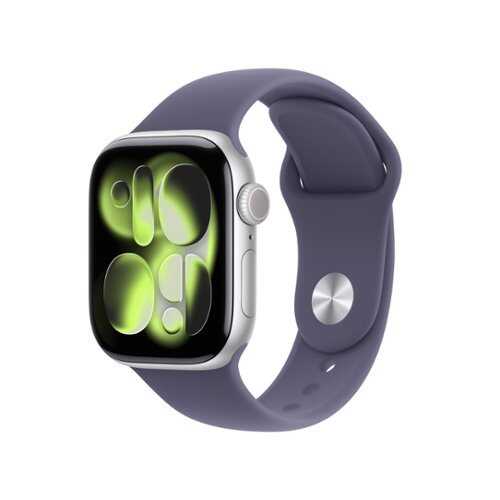 Rent to own Apple Watch Series 11 (GPS) 42mm Silver Aluminum Case with Purple Fog Sport Band - S/M - Silver - (2025)