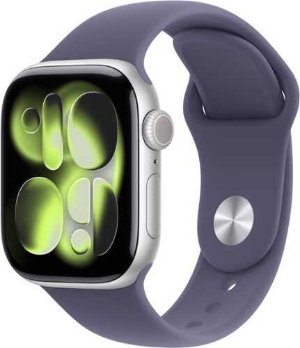 Rent to own Apple Watch Series 11 (GPS) 42mm Silver Aluminum Case with Purple Fog Sport Band - M/L - Silver - (2025)