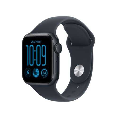 Rent to own Apple Watch SE 3 (GPS) 40mm Aluminum Case with Navy Blue Sport Band - M/L - Midnight - (2026)
