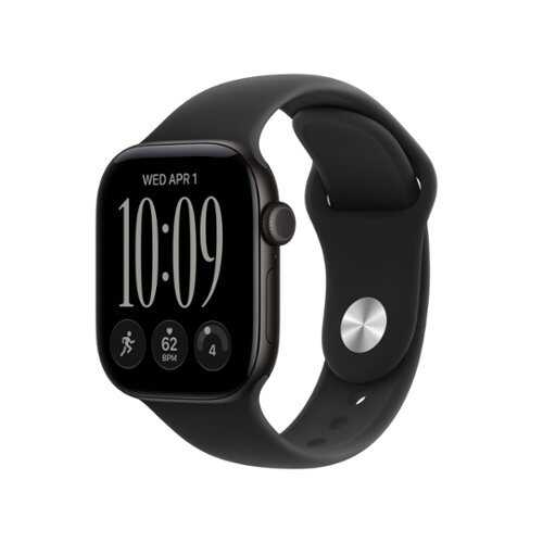 Rent to own Apple Watch Series 12 (GPS) 42mm Aluminum Case with Black Sport Band - S/M - Black - (2026)