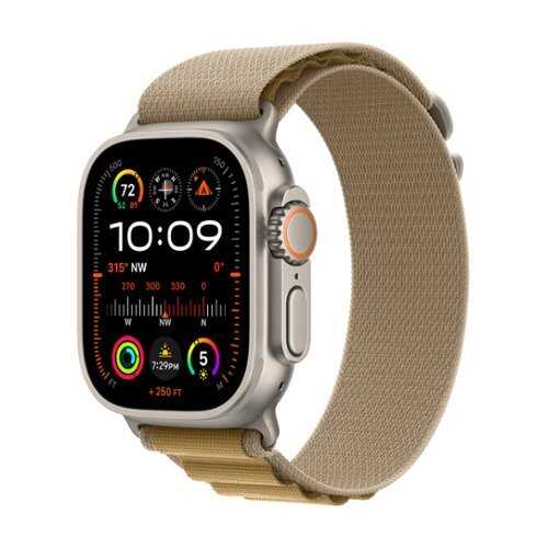 Rent to own Apple Watch Ultra 2 (GPS+Cellular) 49mm Titanium Case with Tan Alpine Loop - Small - Natural