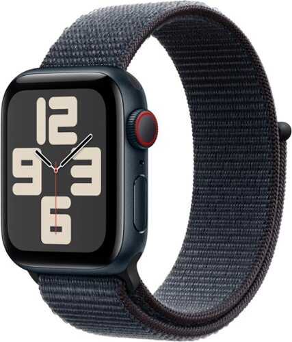 Rent to own Apple Watch SE (GPS+Cellular) 40mm Aluminum Case with Ink Sport Loop - Midnight (AT&T)