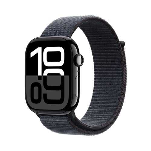 Rent to own Apple Watch Series 10 (GPS+Cellular) 46mm Aluminum Case with Ink Sport Loop - Jet Black