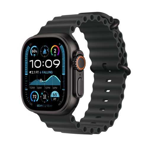 Rent to own Apple Watch Ultra 2 (GPS+Cellular) 49mm Titanium Case with Black Ocean Band - Black