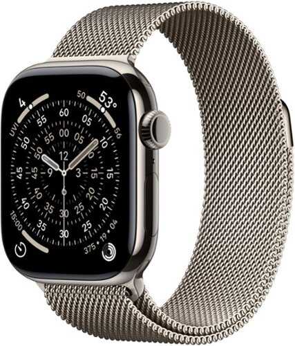 Rent to own Apple Watch Series 11 (GPS+Cellular) 42mm Titanium Case with Natural Milanese Loop - Natural - (2025)