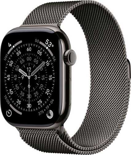 Rent to own Apple Watch Series 11 (GPS+Cellular) 46mm Titanium Case with Slate Milanese Loop - S/M - Slate - (2025)