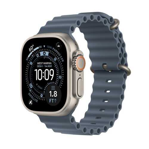 Rent to own Apple Watch Ultra 3 (GPS+Cellular) 49mm Natural Titanium Case with Anchor Blue Ocean Band - Natural - (2025)