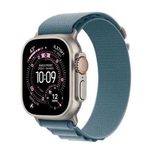 Rent to own Apple Watch Ultra 3 (GPS+Cellular) 49mm Natural Titanium Case with Light Blue Alpine Loop - Large - Natural - (2025)
