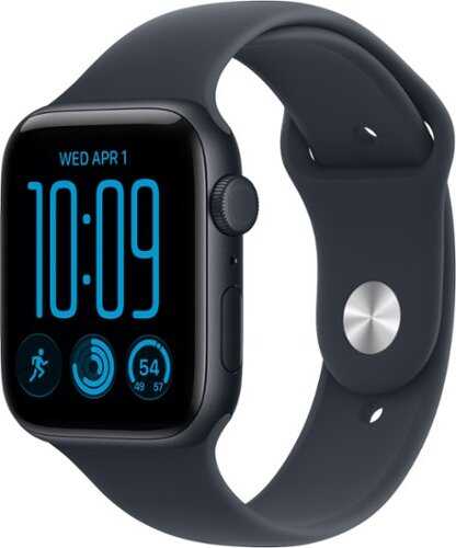 Rent to own Apple Watch SE 3 (GPS + Cellular) 44mm Aluminum Case with Navy Blue Sport Band - S/M - Midnight - (2026)