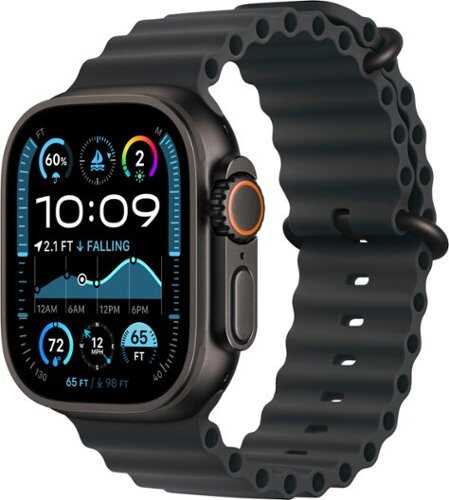 Rent to own Apple Watch Ultra 2 (GPS+Cellular) 49mm Titanium Case with Black Ocean Band - Black (AT&T)