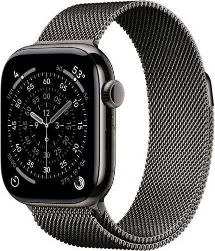 Rent to own Apple Watch Series 11 (GPS+Cellular) 42mm Titanium Case with Slate Milanese Loop - Slate (AT&T) - (2025)