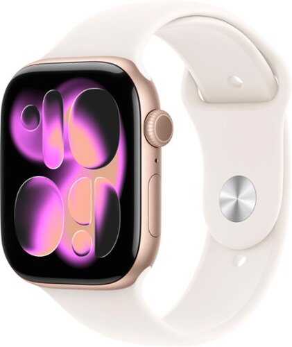 Rent to own Apple Watch Series 11 (GPS+Cellular) 46mm Aluminum Case with Light Blush Sport Band - M/L - Rose Gold (AT&T) - (2025)