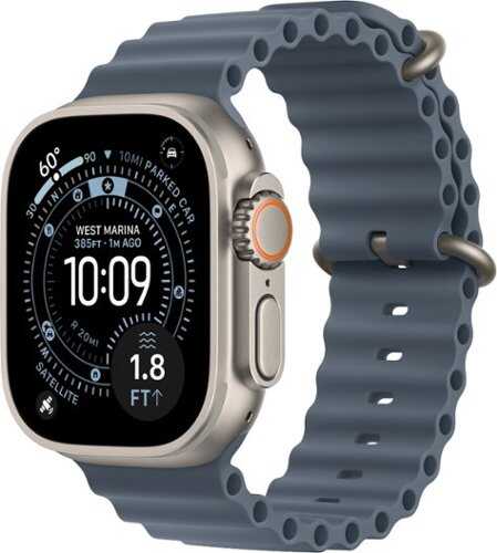 Rent to own Apple Watch Ultra 3 (GPS+Cellular) 49mm Titanium Case with Anchor Blue Ocean Band - Natural (AT&T) - (2025)