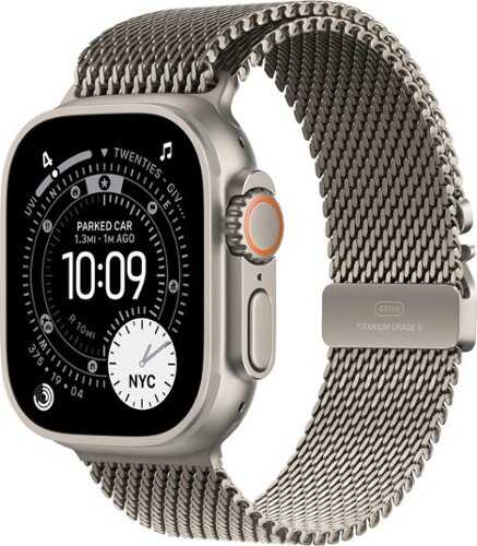 Rent to own Apple Watch Ultra 3 (GPS+Cellular) 49mm Titanium Case with Titanium Milanese Loop - Small - Natural (AT&T) - (2025)