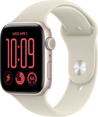 Rent to own Apple Watch SE 3 (GPS + Cellular) 44mm Aluminum Case with Sand Sport Band - M/L - Starlight (AT&T) - (2026)