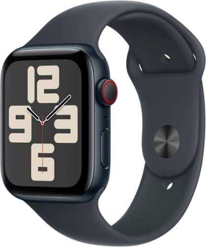 Rent to own Apple Watch SE 2nd Generation (GPS+Cellular) 44mm Aluminum Case with Midnight Sport Band - M/L - Midnight (Verizon)