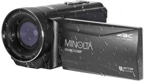 Rent to own Minolta - MN4K300WP 4K Video 56-Megapixel Waterproof Camcorder - Black