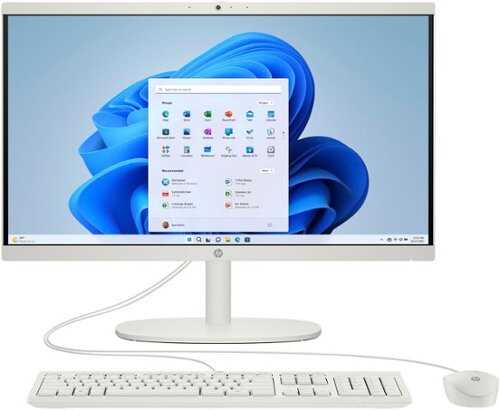 Rent to own HP - 21.5" Full HD All-in-One - Intel Celeron - 4GB Memory - 128GB SSD - Cashmere White