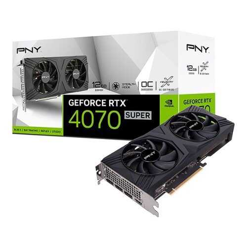 Rent to own PNY - GeForce RTX 4070 SUPER 12GB GDDR6X PCI Express 4.0  Graphics Card with Dual Fan - Black