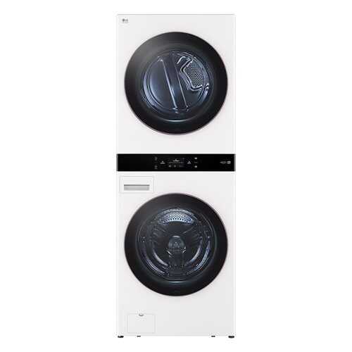 Rent to own LG - STUDIO 5.0 Cu. Ft. HE Smart Front Load Washer and 7.4 Cu. Ft. Gas Dryer WashTower with Steam and TurboWash 360 - Essence White
