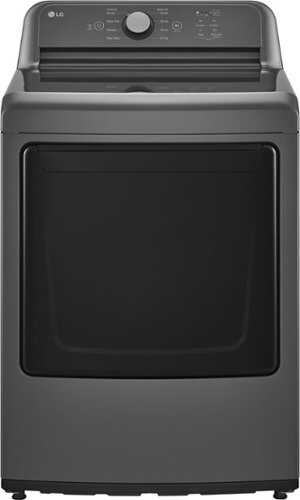 Rent To Own - LG - 7.3 Cu. Ft. Electric Dryer with Sensor Dry - Monochrome Grey
