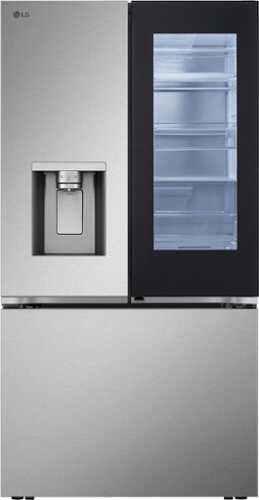 Rent to own LG - 25.5 Cu. Ft. 3-Door French Door Counter-Depth Smart Refrigerator with InstaView Door-in-Door - Stainless Steel