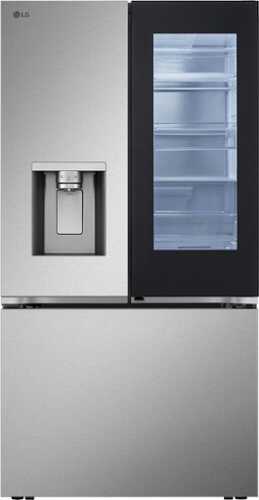 Rent To Own - LG - 25.5 Cu. Ft. 3-Door French Door Counter-Depth Smart Refrigerator with InstaView Door-in-Door - Stainless Steel