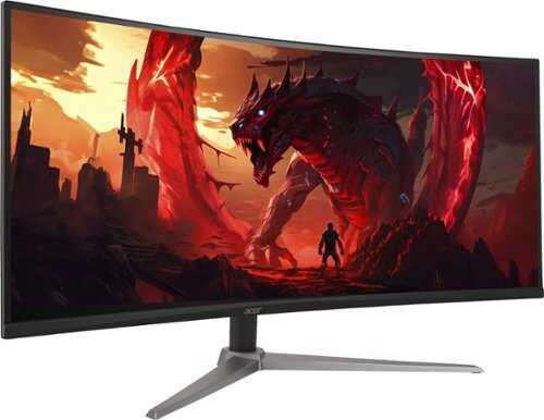 Rent To Own - Acer - Nitro ED340CU Sbmiipx 34" Curved Ultra-Wide QHD AMD FreeSync 180Hz Refresh Rate, 1ms VRB (DP 1.4 & 2 x HDMI 2.0 Ports) - Black