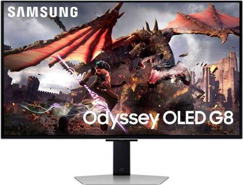 Rent to own Samsung - 32" Odyssey OLED G8 (G80SD) 4K UHD 240Hz 0.03ms Smart Gaming Monitor with HDR - Silver