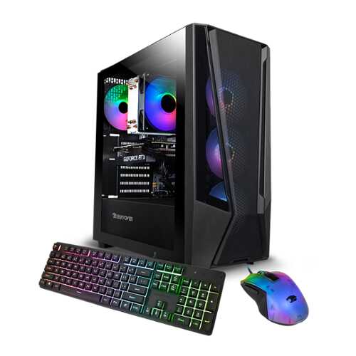 Rent To Own - iBUYPOWER Trace 7 Mesh Gaming Desktop PC - AMD Ryzen 7 5700 - NVIDIA GeForce RTX 4060 8GB - 16GB DDR4 RGB - 1TB NVMe - Black