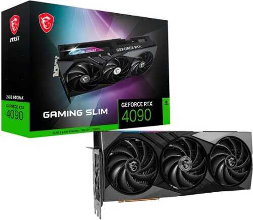 Rent to own MSI - NVIDIA GeForce RTX 4090 GAMING SLIM 24G - 24GB DDR6X PCI Express 4.0 Graphics Card - Black