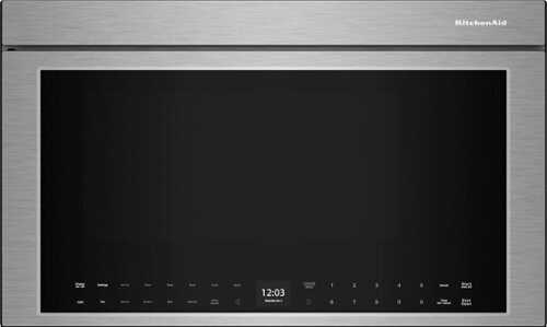 Rent to own KitchenAid - 1.1 Cu. Ft. Convection Flush Built-In Over-the-Range Microwave with Air Fry Mode - Stainless Steel