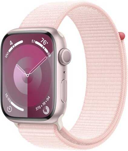 Rent to own Apple Watch Series 9 GPS 45mm Aluminum Case with Light Pink Sport Loop - Pink