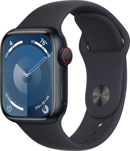 Rent to own Apple Watch Series 9 GPS + Cellular 41mm Aluminum Case with Midnight Sport Band  (Small/Medium) - Midnight