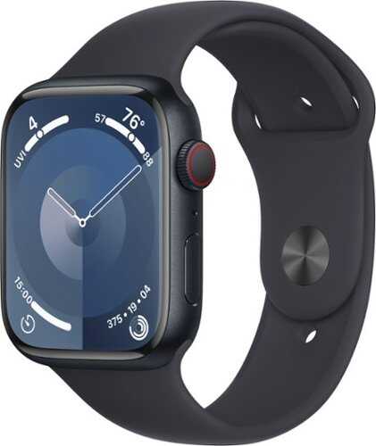 Rent To Own - Apple Watch Series 9 GPS + Cellular 45mm Aluminum Case with Midnight Sport Band  (Small/Medium) - Midnight