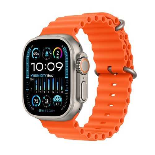 Rent to own Apple Watch Ultra 2 GPS + Cellular 49mm Titanium Case with Orange Ocean Band - Titanium