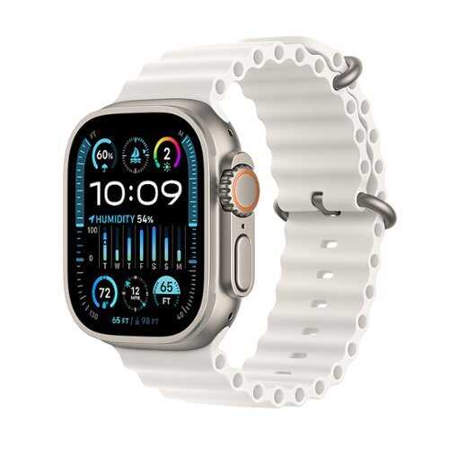 Rent to own Apple Watch Ultra 2 GPS + Cellular 49mm Titanium Case with White Ocean Band - Titanium
