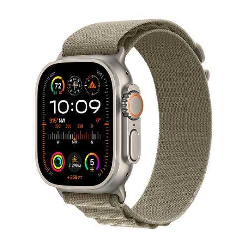 Rent to own Apple Watch Ultra 2 GPS + Cellular 49mm Titanium Case with Olive Alpine Loop  (Large) - Titanium