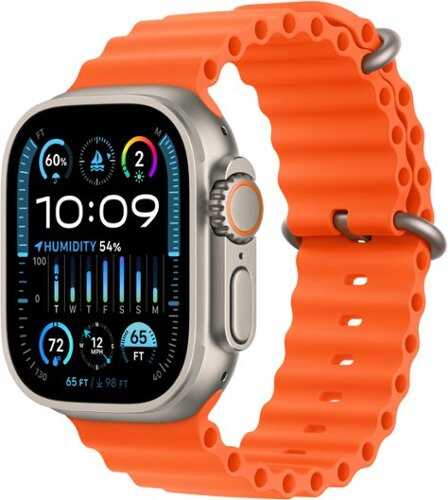 Rent to own Apple Watch Ultra 2 GPS + Cellular 49mm Titanium Case with Orange Ocean Band - Titanium (AT&T)